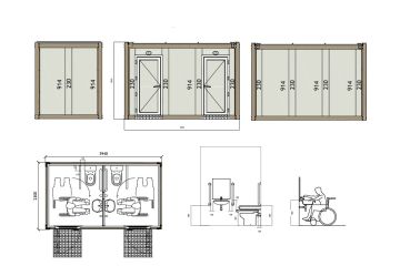 K2001 Contentor para sanita de deficientes