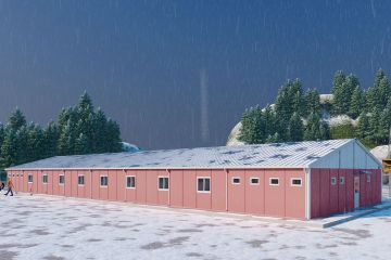 Dormitório de trabalhadores para 64 pessoas